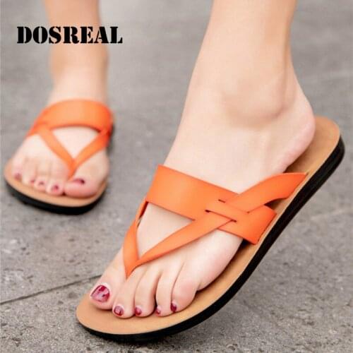 DOSTEA Womens Fashion Slippers Summer Girl Clip Toe Sandals Casual Ladies Beach Shoes Woman Flip Flops Female Flat Shoes