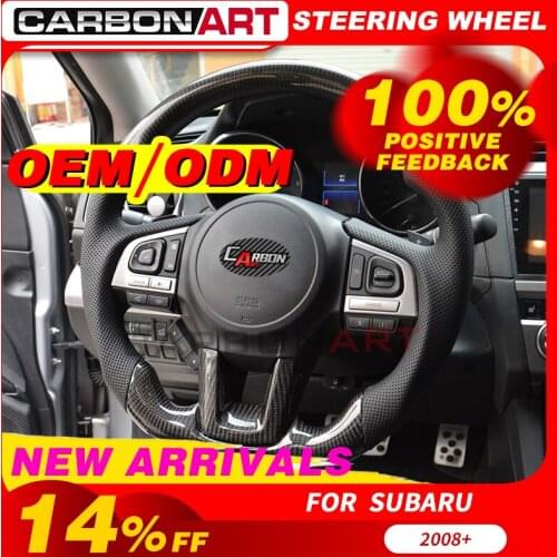 Carbon Fiber Leather Replacement Steering Wheel For SUBARU XV BRZ Forester Impreza Outback Tiger Lishi Chi Peng steering wheel