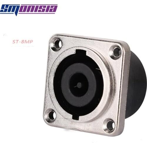 Smonisia 20pcs Metal Waterproof Speaker Socket 8Pins Stage Audio Ohm Connector ST--8MP Jack