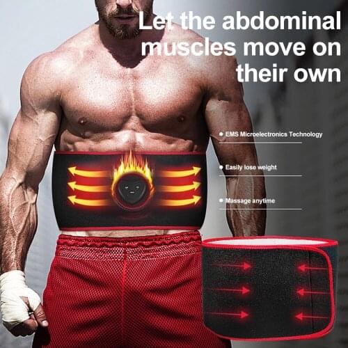 Intelligent EMS Vibration Fitness Massager Bodybuilding sweat belt Home outdoor trainer intelligent weight loss belt for Gym