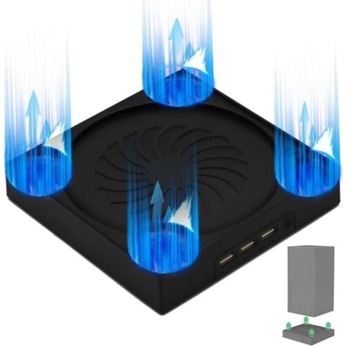 For Xbox Series X Heat Sink Base External Turbo USB Cooling Fan Console Charging Station Fan Cooler Vertical Charger Stand HOT