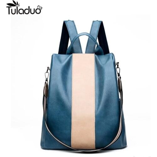 Women Leather Backpacks High Quality Female Vintage Backpack Travel Shoulder Bag Mochilas School Bags For Teenager Girl