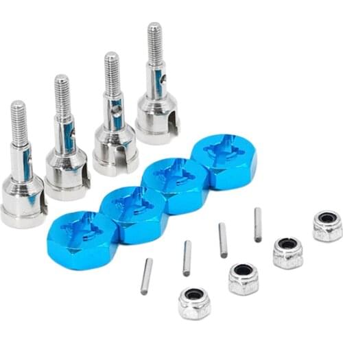 1:10 DIY Metal RC Car With Pins Wheel Axle Combiner Set Professional Replacement Parts Easy Install Hexagon Smooth For A949 A959