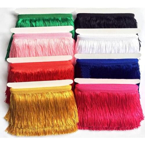 1Yard Polyester Trimming Tassel Trim Latin Dance Dress Clothing Macrame Decoration DIY Sewing Craft Garment Lace Supplies