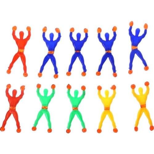10pcs Funny Flexible Climb Men Sticky Wall Toy Kids Toys Climbing Flip Plastic Man Toy For Children Attractive Classic Gift
