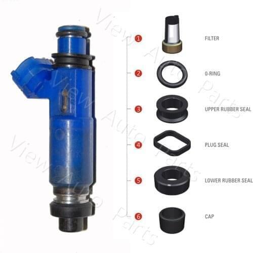 300 sets For 98-05 Mazda MX-5 1.6L Fuel Injector Repair Kits OEM 195500-3030 micro Filter Rubber Orings Plastic Cap VD-RK-0206