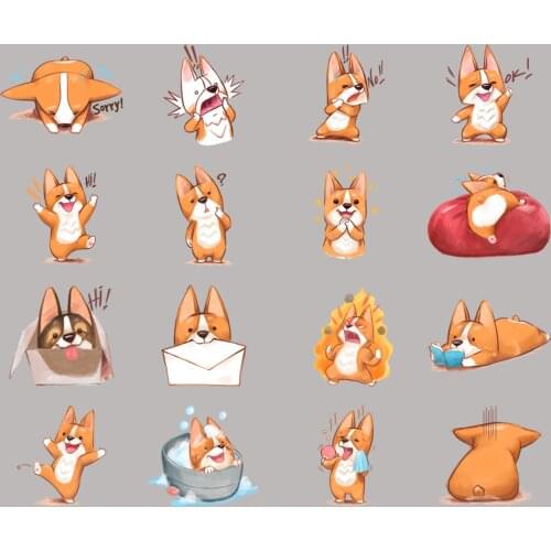 40 funny puppy stickers/pretty stickers/decorative stickers/DIY craft photo album