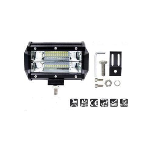 5inch 72W 2-Row Work Light Bar 6000K Flood Lamp Marine LED Day lighting for Motorcycle Off-road SUVs Boats car accessaries