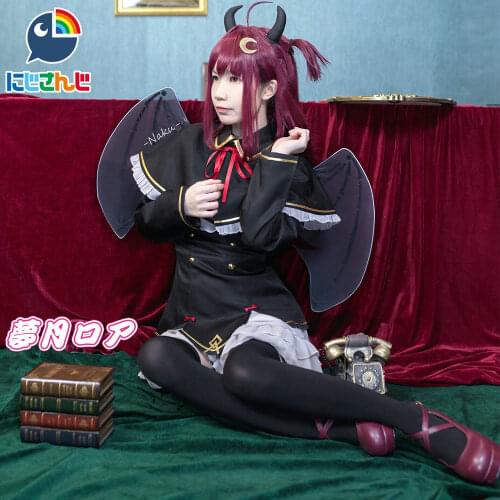 Anime Ichikara VTuber Inc YouTuber Tsukino Mito Cosplay Costume Yuzuki Roa Wing Dresses Christmas Halloween Free shipping CG695