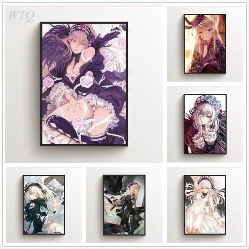 Anime Posters Rozen Maiden Suigintou Canvas Painting Posters and Prints Wall Decor Poster Wall Art Picture Home Decoration