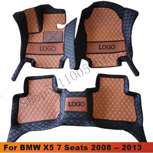Car Floor Mats For BMW X5 7 Seats 2008 2009 2010 2011 2012 2013 Waterproof Interior Accessories Custom Interior Parts Carpet