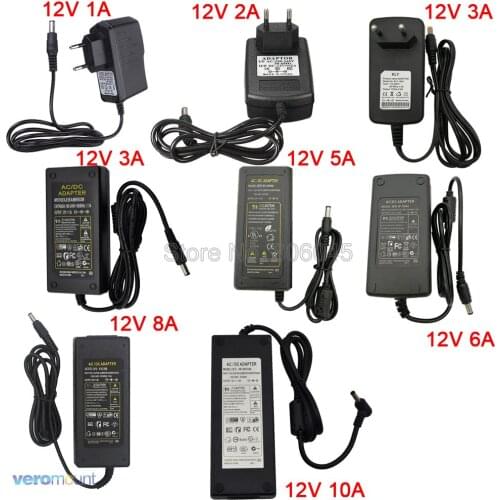 12V Power Supply AC85-265V to DC12V LED Power Adapter 12V 1A 2A 3A 5A 6A 8A 10A Low Voltage Transformer For LED Strip Light