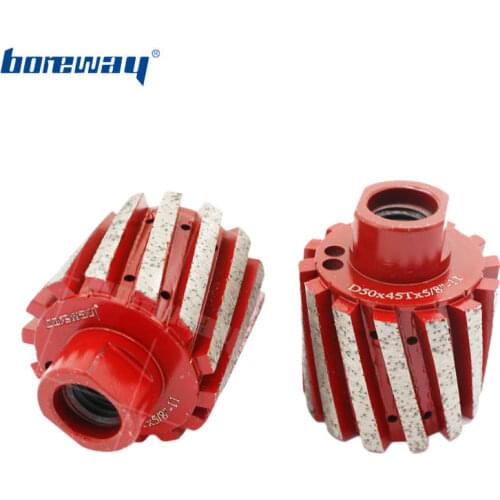 D50x45Tx5/8"-11 Diamond Segmented Drum Grinding Cutter With Water Holes For Slab