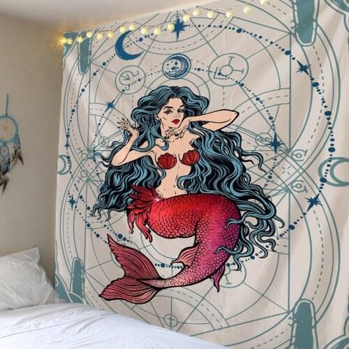 Mandala Tarot Tapestry Wall Hanging Witchcraft Divination Sheets Beach Rug Bohemian Hippie Tapiz Home Art Wall Decoration