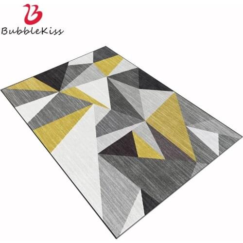 Bubble Kiss Large Rug Carpet For Living Room Nordic 3D Geometric Graphics Yellow Gray Rugs For Bedroom Decor Sale At A Loss