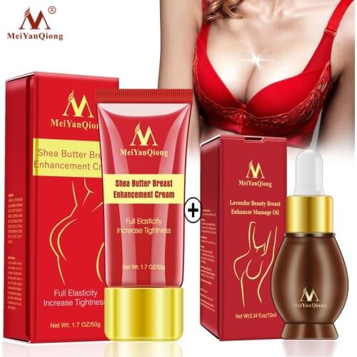 Breast Enhancement Cream +Lavender Breast Enhancer Essential Oil Set Friming Enhancement Breast Enlarge Big Bust Chest Massage