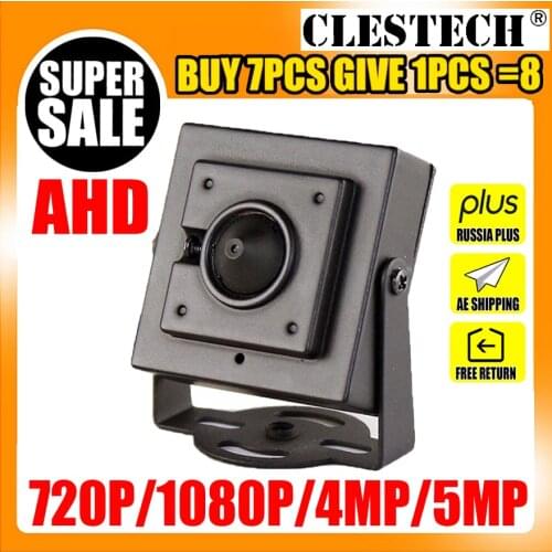 3.7mm Cone Lens HD CCTV AHD Mini Camera 5MP 4MP 2MP 1080P Metal Super little Cam HD ALL FULL Digital Micro Security with bracket