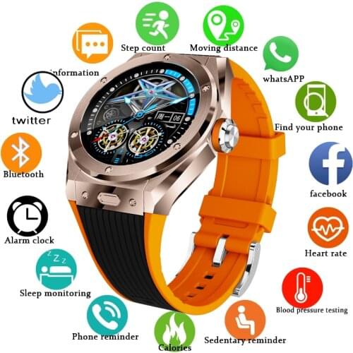 GEJIAN 2021 New Men Smart Watch Mens Bluetooth Call Luxury Heart Rate Blood Pressure Sports smartwatch for Android iOS phones