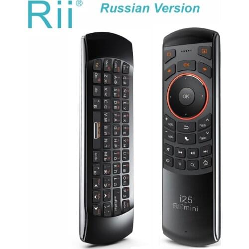 Original Rii mini i25 2.4GHz Air Mouse Remote Control with Russian Keyboard for PC Smart TV Android TV BOX HTPC IPTV Fire TV