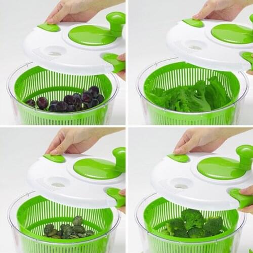 Vegetable Salad Spinner Large Dryer Bowls with Pouring Spout Kitchen Tool In Stock