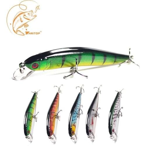 Thritop Hard Bait Fishing Minnow Lure 95mm 9g High Quality 5 Different Colors TP034 Professional Artificial Lures Tackle