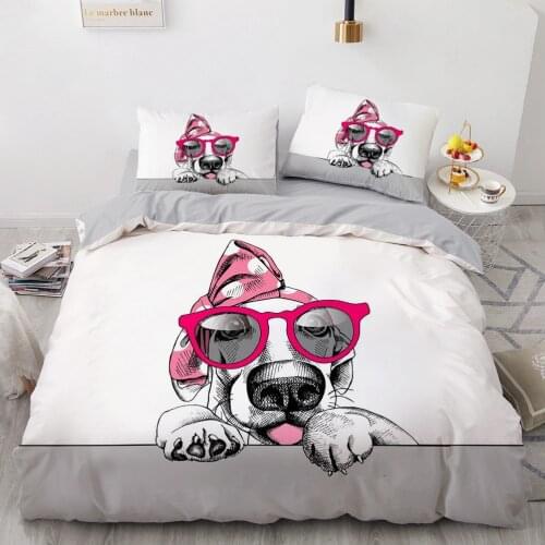 3D Luxury Bedding Set Duvet Cover Set Comforter Double King Queen Double Single Size Black Cartoon Design Custom Bedclothes