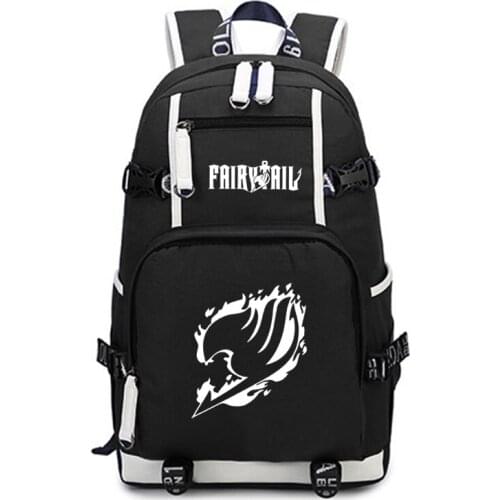 Casual Fairy Tail Backpack Boys Girls Back to School Mochila Teens New Daily Knapsack Men Women Travel Rucksack