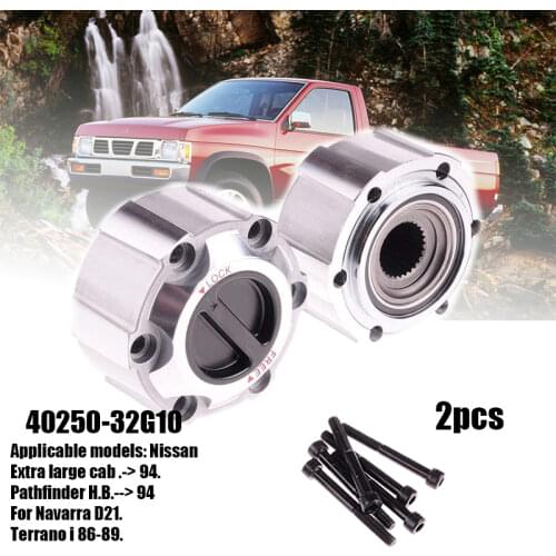 2 Pieces x For NISSAN Pickup Pathfinder Navara D21 Terrano I 86-89 Manual Free wheel Locking Hub B015 40250-32G10 4025032G10
