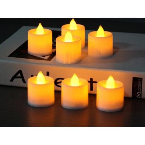 1pcs LED Electronic Flameless Candle Light New Year Christmas Easter Unextinguishable Candle Color Flame Gift Home Decoration