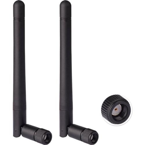 Superbat 2X 5.8GHz 3dBi RP-SMA Omnidirectional Wireless Booster WIFI Antenna for Router WLAN PCI Card IEEE 802.11a Rubber Aerial