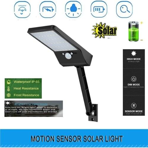 48 LED Solar Lights Power Motion Sensor Outdoor Light Powered Wire spot flood bul remote control solar street light