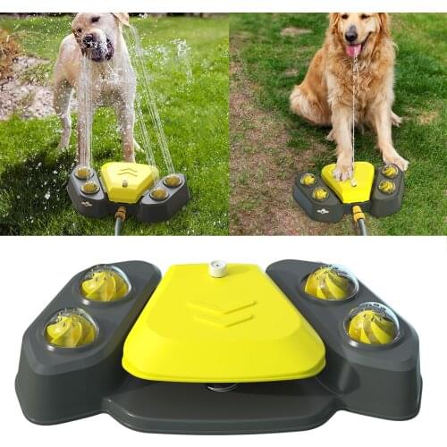 Funny Outdoor Dog Drinker & Shower Original Press to Spray Water Dog Feeder Toy for Puppies Supplies Accessories Pet Products