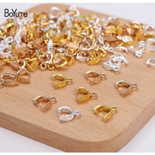 BoYuTe (500 Pieces/Lot) 9MM Metal Alloy Connector Clasps Materials Handmade DIY Jewelry Accessories Wholesale