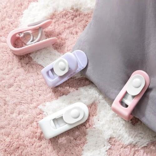 4pcs Duvet Quilt Clips Quilt Blankets Fastener Clip Anti-run Kick Buckle Duvet Sheet Fixer Quilt Cover Holder Non-slip