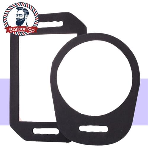 BarberTop Hair Salon Mirror With Foam Around Black Shop Mirror Home Supplies