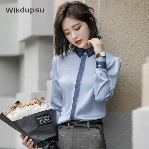 Blouse Shirts For Women 2021 Spring Summer Fall Long Sleeve High Quality Casual Work Office Ladies Fashion Elegant Top Plus Size