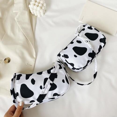 Cow Pattern Women Shoulder Bags Fashion Design Crossbody Bag Small Cute Messenger Bag Cool Girls Tote Original PU Handbags