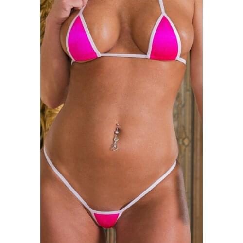 Women Sexy Mini Micro Bikini Swimwear Set Bandage Brazilian Triangle Swimsuit Beachwear Erotic Bathingsuit Sunbath Thongs String