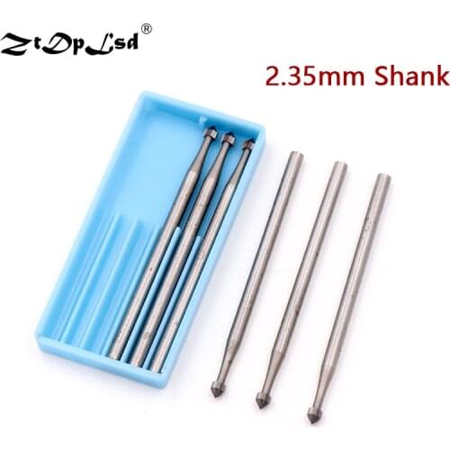 1.0-2.3mm Precision Tungsten Carbide Rotary Burrs Milling Cutter Peach Type Carving Knife Drill Bit Brocas Com Escareador Cone