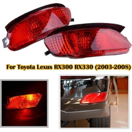 1 Pair Rear Bumper Reflector Light Left Right Side Marker Lamp for Rx330 Rx350 2003-2008 LED Reflector Fog Lamp Decoration Strip