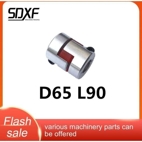 1PC D65 L90 Flexible plum clamp coupler D65L90 shaft size CNC Jaw shaft coupling 10/12/14/16/18/20/22/24/25mm couples