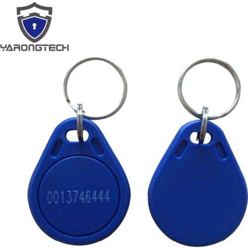 100pcs 125Khz TK4100 EM4100 Proximity ABS Waterproof blue RFID Tag,rfid key,rfid Keyfob for Access control