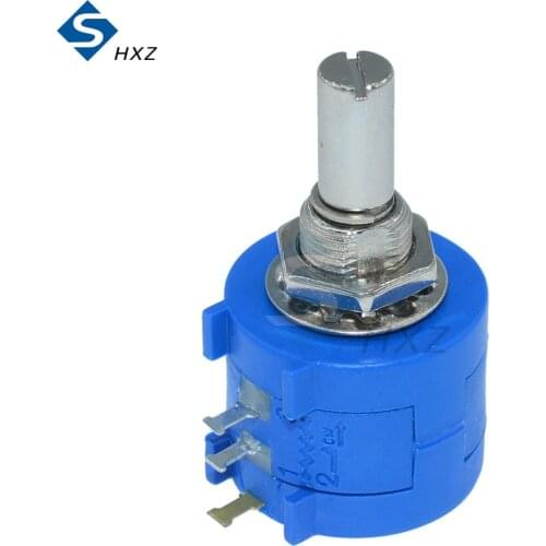 10K ohm 3590S-2-103L Rotating Wire Wound Precision Potentiometer 10 Shaft Diameter 6.35MM