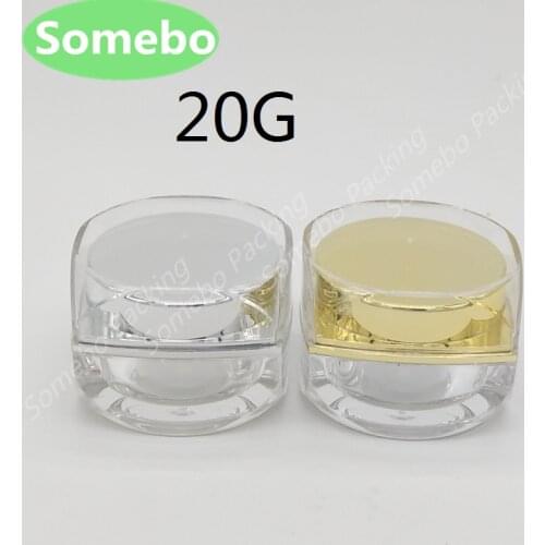500pcs/lot 10ml Transparent Acrylic Cream Jar, 10G Clear Plastic Jar for Eye Cream and Lipstick, Senior Cream Bottle