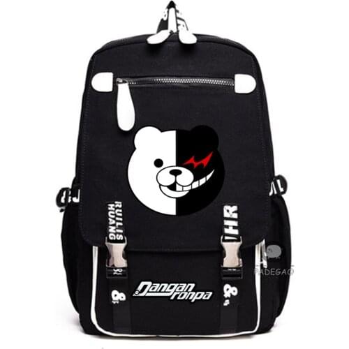 8 Style Danganronpa Monokuma Backpack School Bags Bookbag Cosplay Anime Game Travel Casual Laptop Shoulder Bags Rucksack
