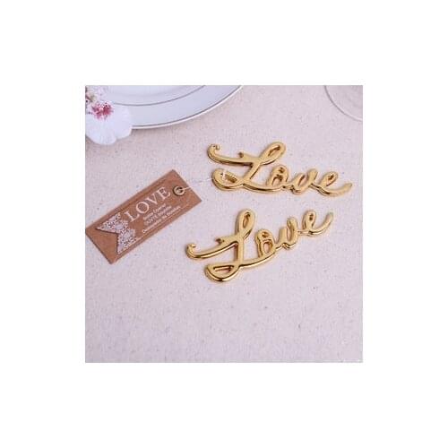 Free shipping 50pcs 2015 Wedding Gift and Favor of Love Bottle Opener Favor Wedding and Party Gift Bridal Favors Silver Gold