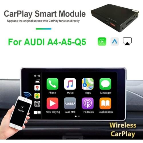Wireless Carplay Andriod Auto For AUDI A4 A5 Q5 Original 6'' Screen Audio Video System Airplay Siri Voice Head Unit Black Color