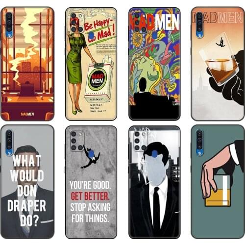 Black tpu Case For Samsung Galaxy A50 50S A30S A10 A01 A11 A21S A31 A41 A51 A71 M21 M30S S10 LITE Cover Matthew Weiner Mad Men