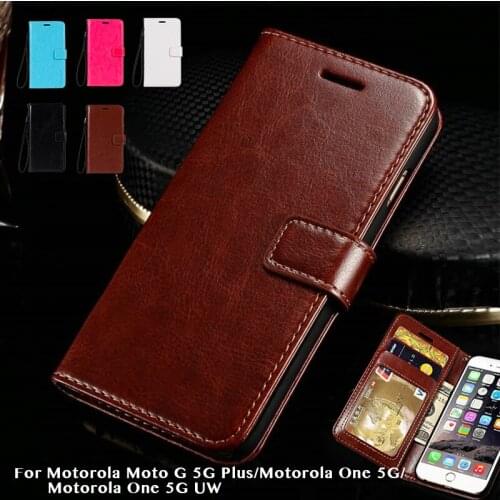 PU Leather Flip Case For Motorola Moto G 5G Plus Silicone Photo Frame Case Wallet Cover For Motorola One 5G UW Business Case