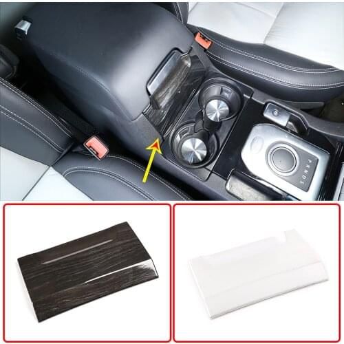 ABS Black Wood Grain Car Central Control Armrest Box Front Trim Panel For Land Rover Discovery 4 2010-2016 Car Accessories